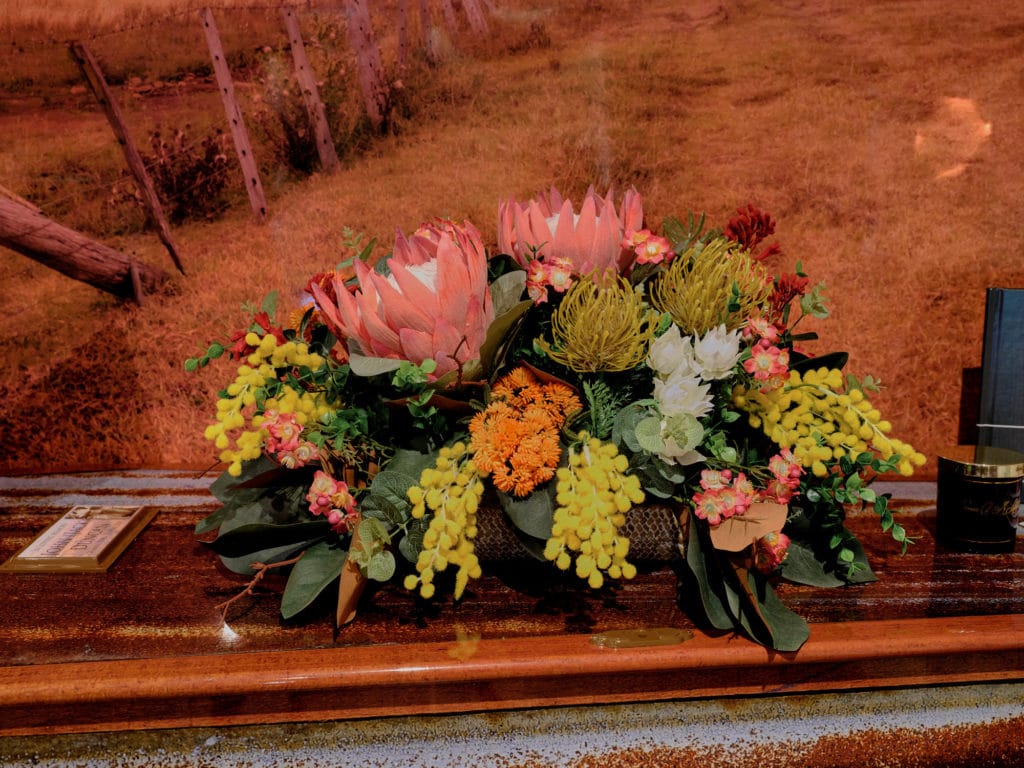 Funeral Bouquet With Outback Display