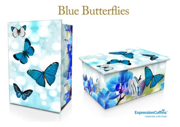 Expression Coffins Blue Butterflies Cremation Urn