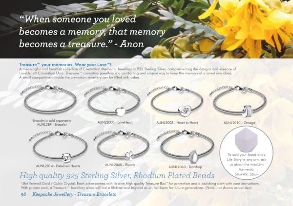 Rosary Bracelet Jewellery Cremation & Memorial Jewellery 